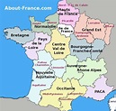 France regions map - About-France.com