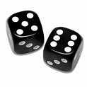Pair of Solid Black Dice - Where the Winds Blow