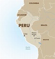 Peru country map - Map of Peru and surrounding countries (South America ...