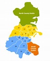 Dublin County Map Area - Map of Ireland City Regional Political