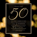Plantillas de invitaciones para cumpleaños de 50 años gratuitas | Canva