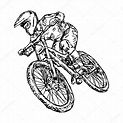 Fahren Kleurplaten Mountainbiker Coloringhome Cyclists Malvorlagen ...
