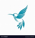Hummingbird logo design template Royalty Free Vector Image