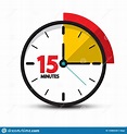 15 Minutos Registran El Icono Símbolo De Quince Minutos Del Vector ...