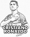 Blog de Geografia: Cristiano Ronaldo - Desenho para Imprimir e Colorir
