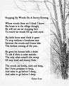Stopping by Woods on a Snowy Evening Robert Frost Poem - Etsy UK ...