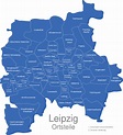 Leipzig Ortsteile interaktive Landkarte | Image-maps.de