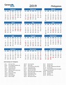 2019 Philippines Calendar with Holidays