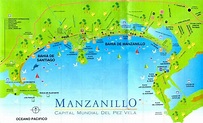 Map of Manzanillo,, Mexico. | México, Amor por mexico, Viajes