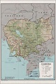 24x36 Poster Cia Map Of Cambodia 1970