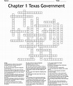 Chapter 1 Texas Government Crossword - WordMint