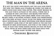 The Man In The Arena Poster Teddy Roosevelt Poster | Etsy