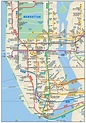 El bajo Manhattan mapa del metro - Mapa del bajo Manhattan (metro de ...