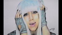 Dibujando a Lady Gaga / Drawing Lady Gaga - YouTube