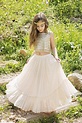 Gold Boho-chic Flower Girl Dress Junior Bridesmaid Dress - Etsy UK ...