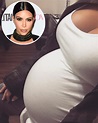 Kim Kardashian Flaunts Cleavage & Baby Bump, Reveals She Has the Flu ...