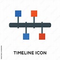 Timeline icon vector sign and symbol isolated on white background ...