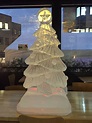 Ice Sculpture Christmas tree with a drinks luge www.psdiceart.co.uk ...