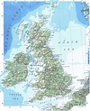 Physical map of British Isles, Large detailed map of British Isles in ...