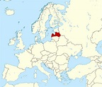 Map Of Europe Showing Latvia - United States Map