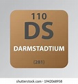 Darmstadtium Ds Chemical Element Vector Illustration Stock Vector ...