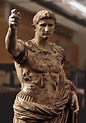 Statue of Augustus from Prima Porta (close up). Rome, Vatican Museums ...