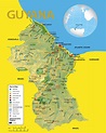 Large Detailed Political And Administrative Map Of Guyana With Roads Images