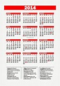 Calendario 2014 - Formato imagen para impresión (Jpg) | calendars ...