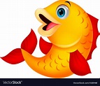 Cute fish cartoon Royalty Free Vector Image - VectorStock