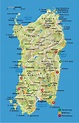 Sardinia (Sardegna) map / Sardinia is the second largest island after ...