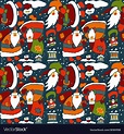 Cartoon christmas wrapping paper Royalty Free Vector Image