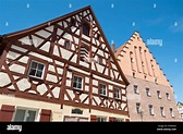 Fachwerkhaus und Rathaus, Heideck, Fränkisches Seenland, Mittelfranken ...