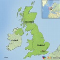 StepMap - Großbritannien Übersicht - Landkarte für Großbritannien