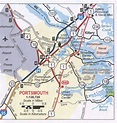 Portsmouth NH roads map, free map highway Portsmouth city NH ...