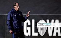 Valencia CF s head coach Salvador González Marco aka Voro supervises ...
