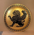 Authentic Greek Hoplite GOLD LION Shield | Etsy