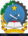 Coat arms republic angola Royalty Free Vector Image