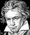Ludwig van Beethoven (Ink drawing)