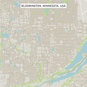 Bloomington Minnesota US City Street Map Digital Art by Frank Ramspott ...