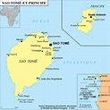 Carte des pays avec les villes : Sao Tomé-et-Principe