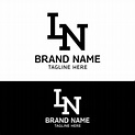L N LN NL Letter Monogram Initial Logo Design Template 8065426 Vector ...