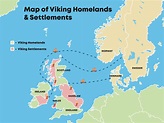 Map of Viking Homelands & Settlements - Overall Map by Oliver John ...