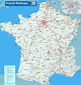 French railway network map - About-France.com travel