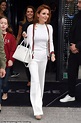Stylish: The Bag It Up singer stepped out in a chic all-cream ensemble ...