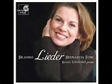 Bernarda Fink - Roger Vignoles : Brahms, Lieder - YouTube
