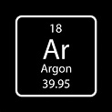 Argon symbol. Chemical element of the periodic table. Vector ...