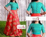 Stylish Crop Top Blouse Designs For Lehenga