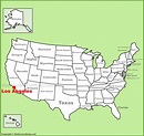 Los Angeles location on the U.S. Map