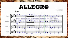 Allegro - Suzuki Libro1 - Violin Partitura para Violin - YouTube