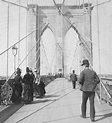 Entrance to Brooklyn Bridge Promenade - NYC in 1883